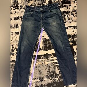 Ag Adriano Goldschmied Dark Blue Straight Jeans